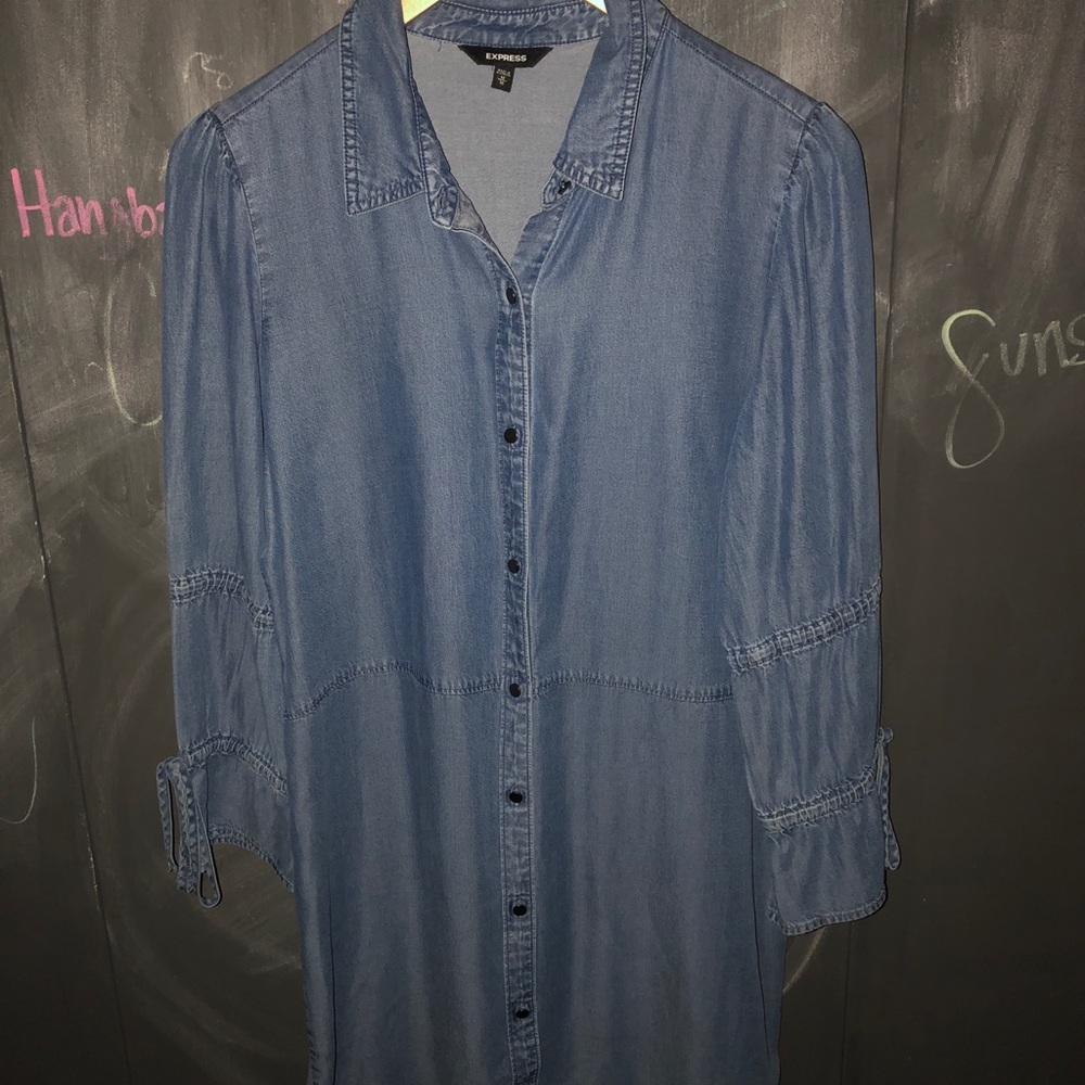 Express Chambray button down dress